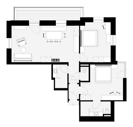 Layout Apart 22 for 4 – 6 persons